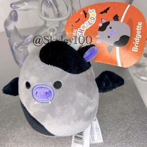 Bridgette the Bat Cow 3.5" Squishmallow Clip NEW WITH TAGS